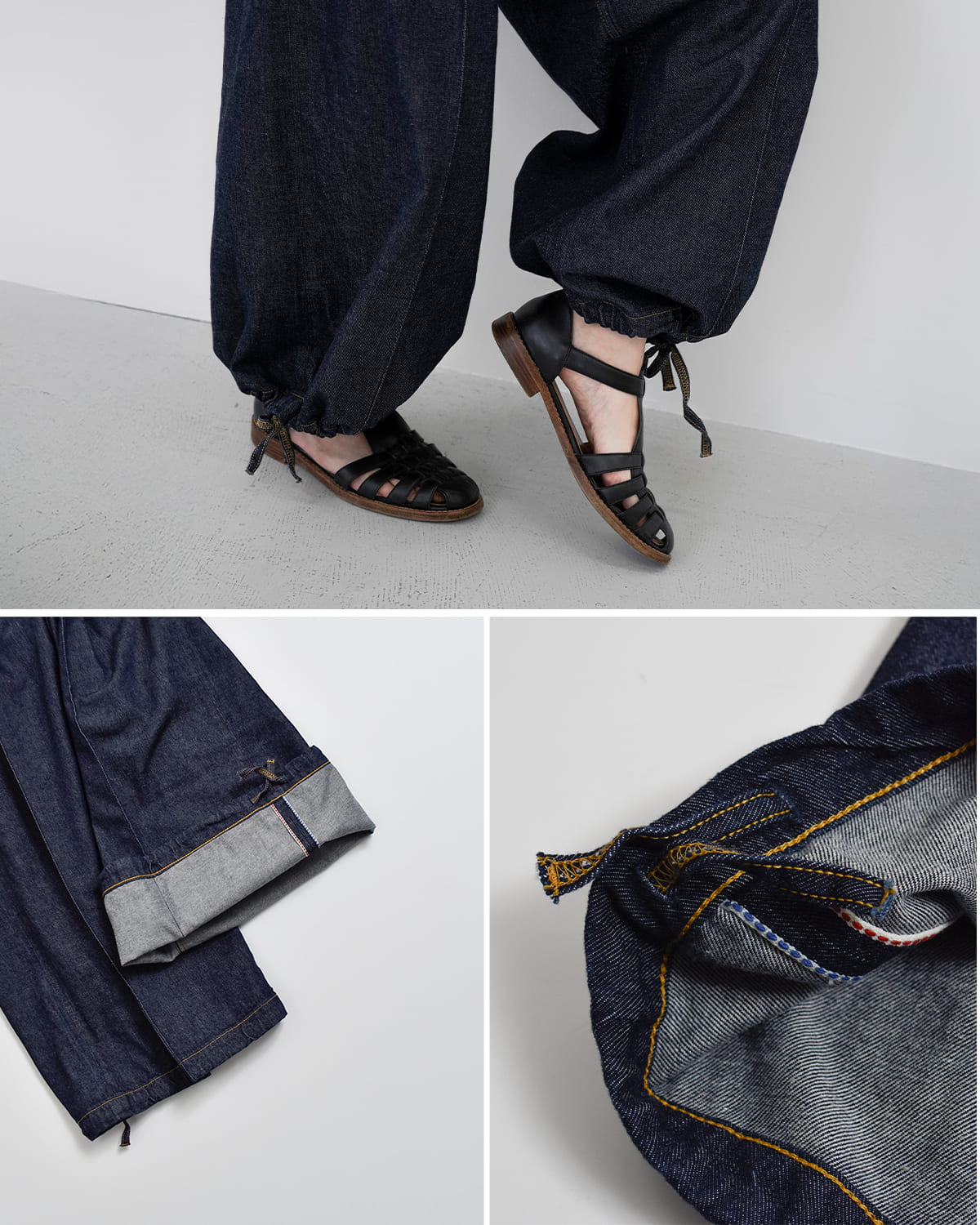 beautiful people(ビューティフルピープル)セルビッチデニムワンタックワイドパンツlefthandtwilldenimonetuckwidepants 1626105027