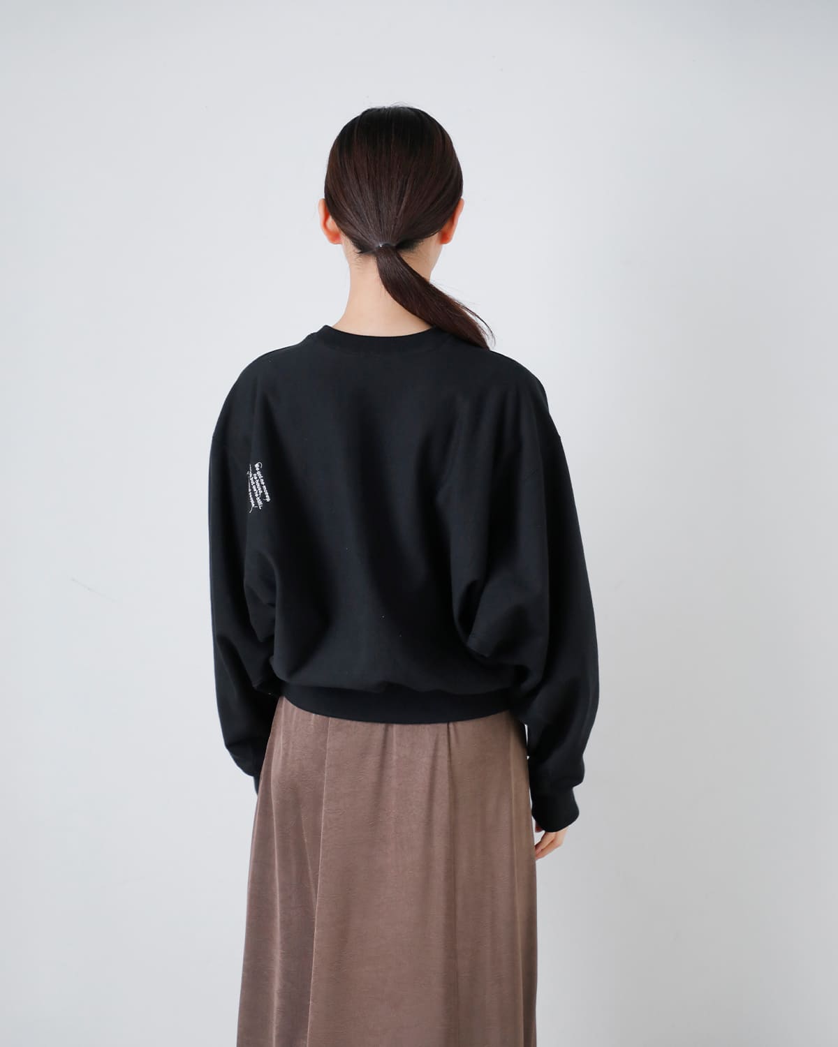 beautiful people(ビューティフルピープル)スビンコットンクルーネックスウェットシャツsuvincompactsweatYshapeTOP 1626310002