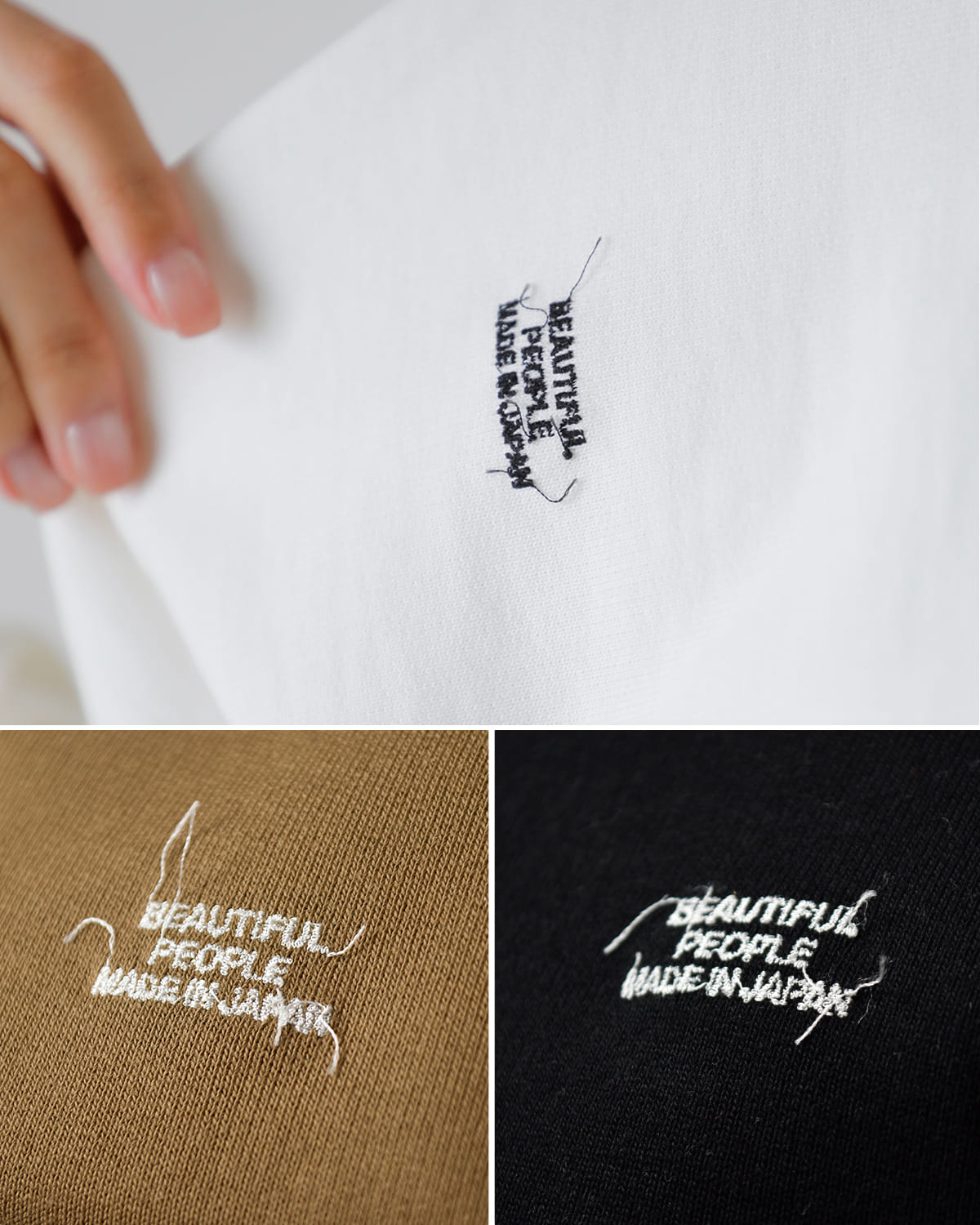 beautiful people(ビューティフルピープル)スビンコットンクルーネックスウェットシャツsuvincompactsweatYshapeTOP 1626310002