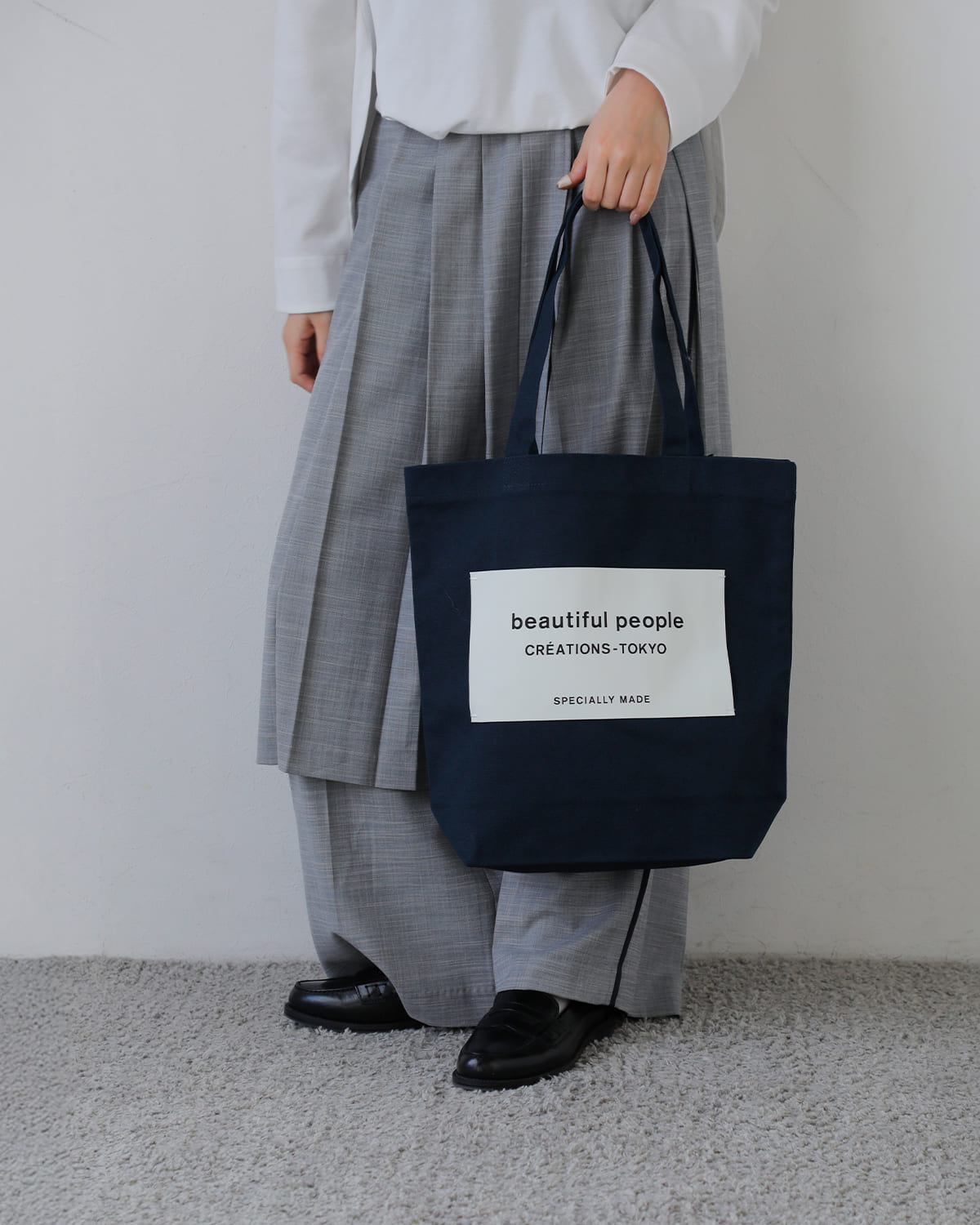 beautiful people(ビューティフルピープル)オーガニックコットン帆布ビッグネームトートバッグbpbignametoteSDGs 1626611901