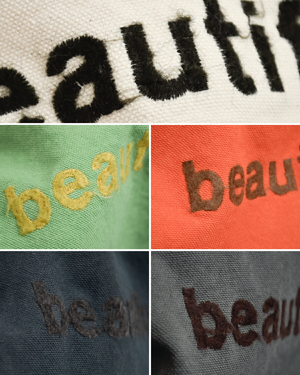beautiful people(ビューティフルピープル)コットン帆布ロゴ刺繍トートバッグbrushedlogogatheringbag 1626611945