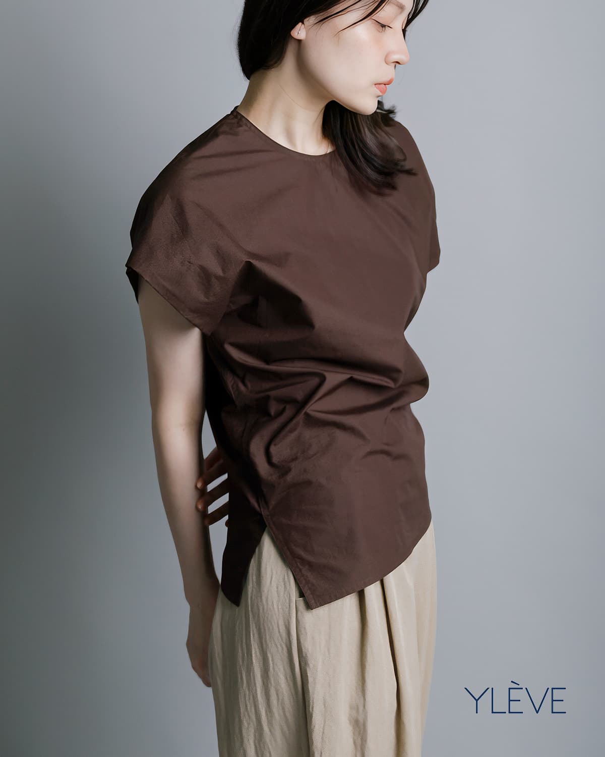 YLEVE�t�B���N�X�R�b�g���E�F�U�[ �A�V�����g���[ �v���I�[�o�[�V���c FINX COTTON WEATHER ASYMMETRY P/O SH 168-6150053