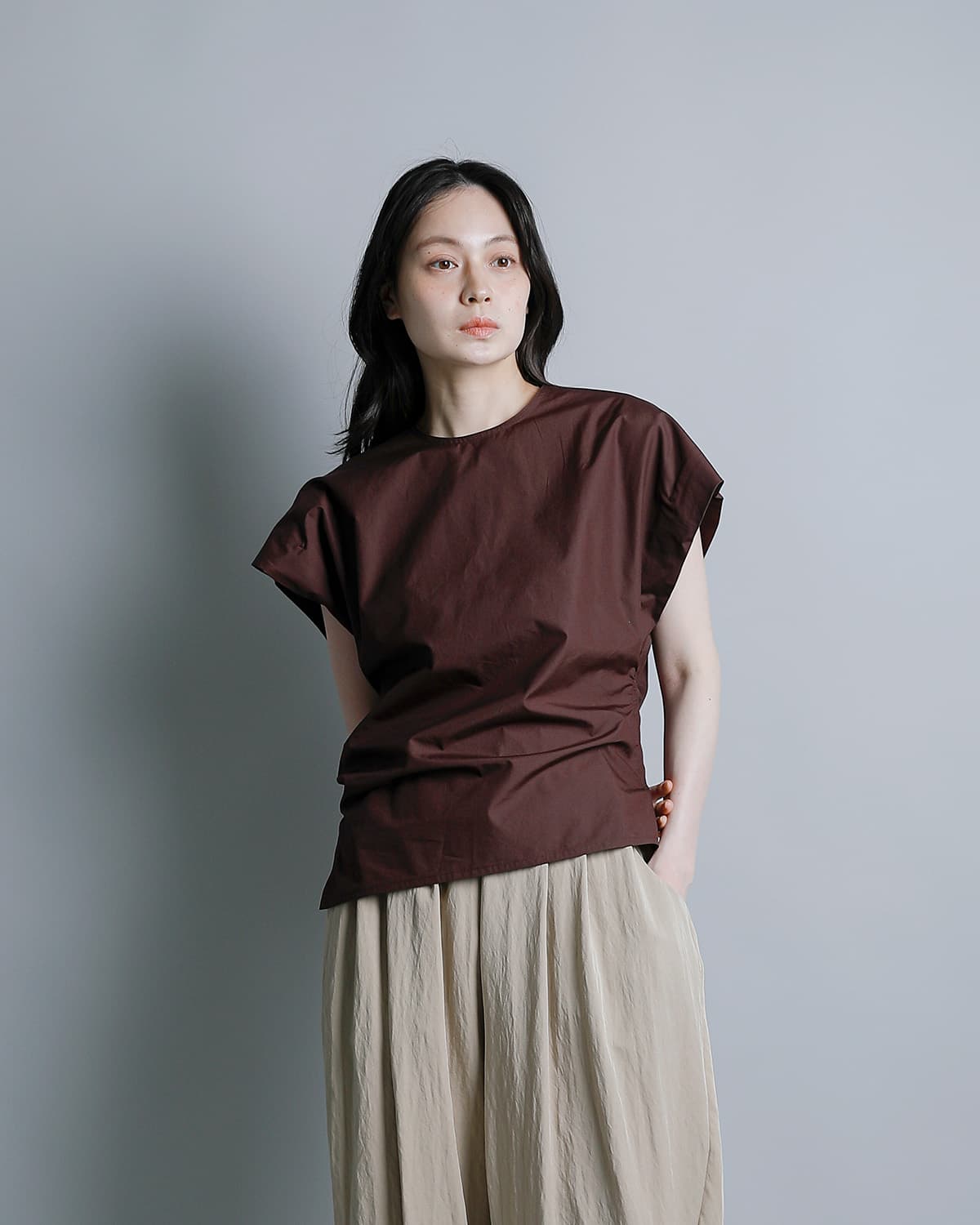 YLEVE�t�B���N�X�R�b�g���E�F�U�[ �A�V�����g���[ �v���I�[�o�[�V���c FINX COTTON WEATHER ASYMMETRY P/O SH 168-6150053