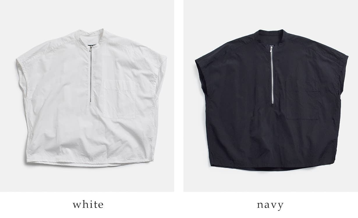YLEVE�R�b�g�� �n�[�t�W�b�v�V���c COTTON CUPRA HALF ZIP SH 168-6150084