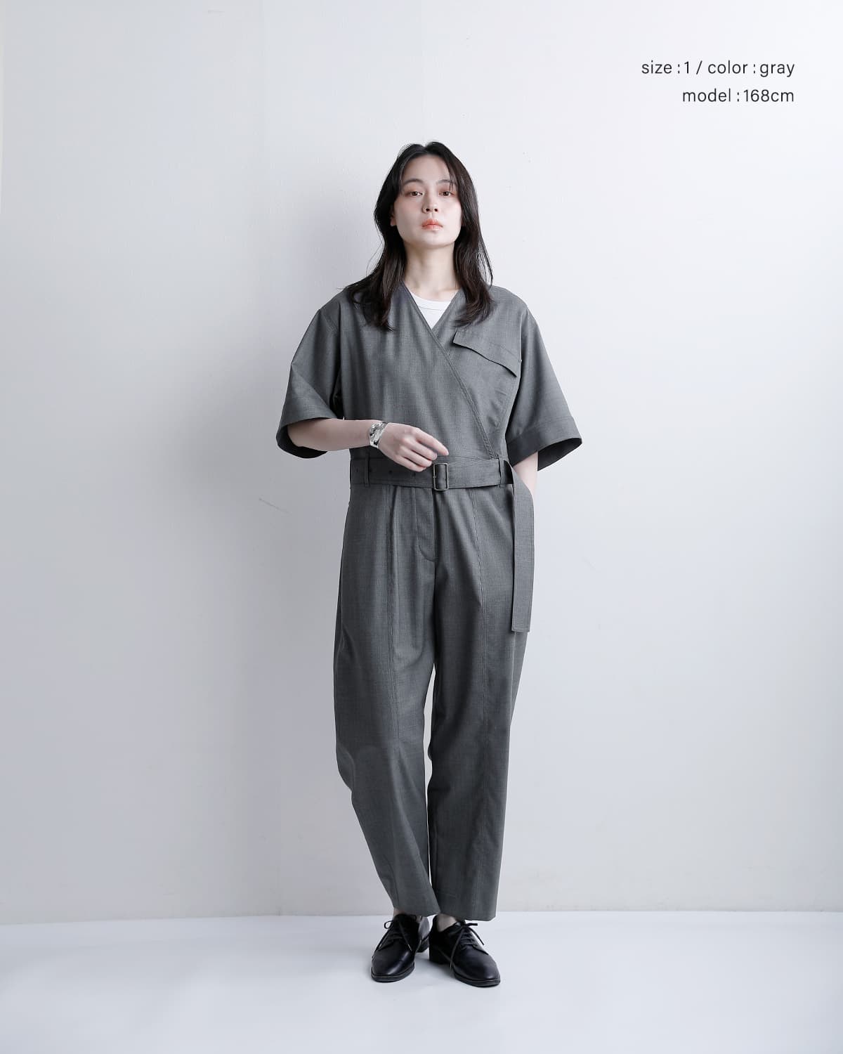 YLEVESUPER120s ウール オールインワン SUPER120’S CHAMBRAY WOOL A/O 168-6155033