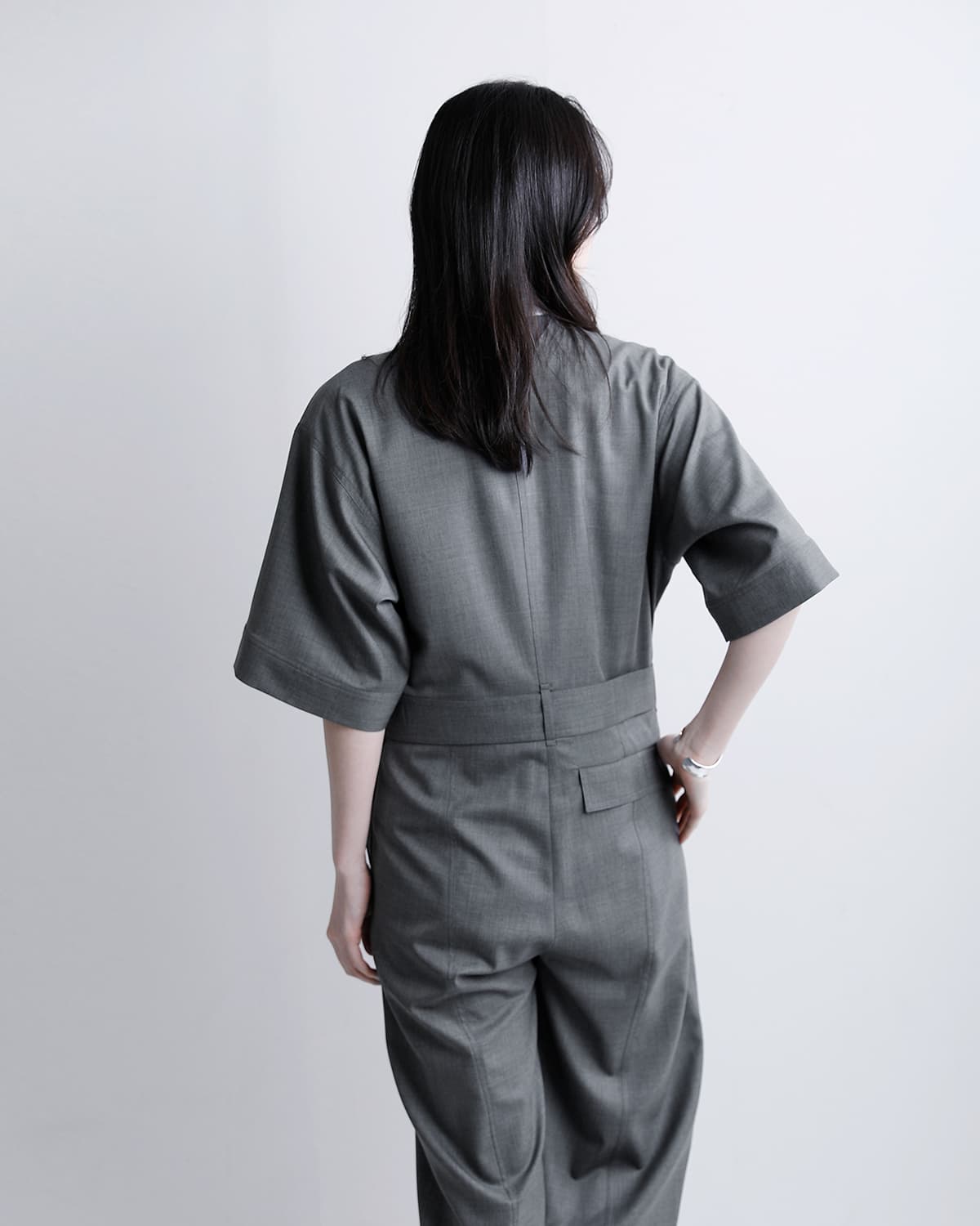 YLEVESUPER120s ウール オールインワン SUPER120’S CHAMBRAY WOOL A/O 168-6155033