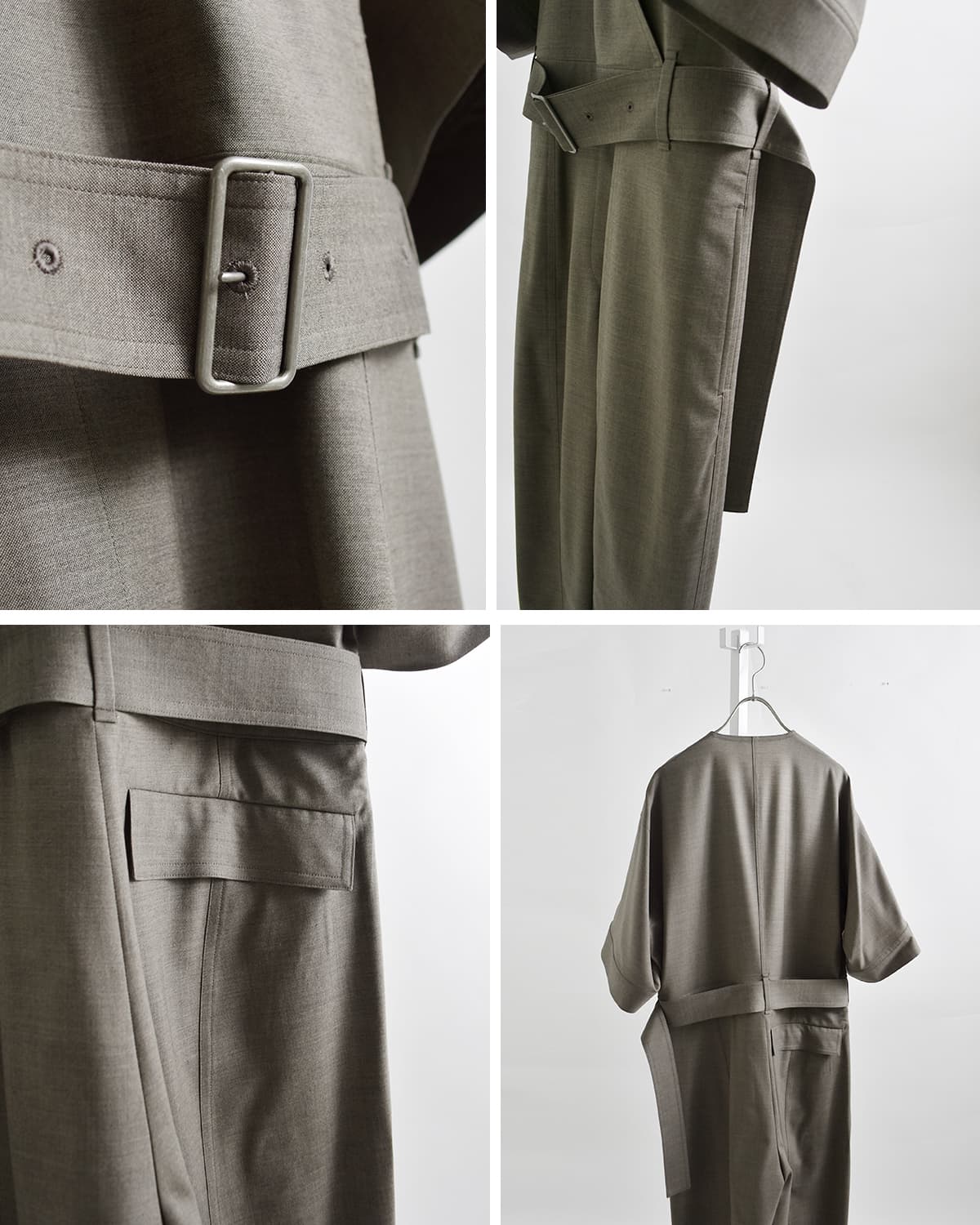 YLEVESUPER120s ウール オールインワン SUPER120’S CHAMBRAY WOOL A/O 168-6155033