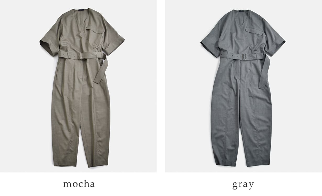 YLEVESUPER120s ウール オールインワン SUPER120’S CHAMBRAY WOOL A/O 168-6155033