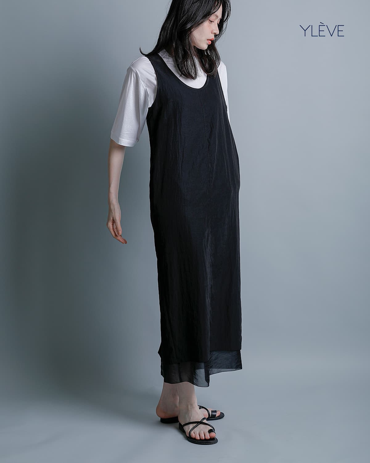 YLEVEフィブリル レイヤードワンピース FIBRIL LAYERED OP 168-6155069