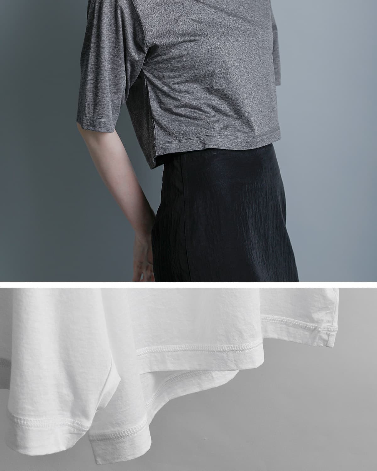 YLEVEコットンシアー天竺 半袖カットソー COTTON SHEER JERSEY SHORT SLEEVE P/O 168-6166556