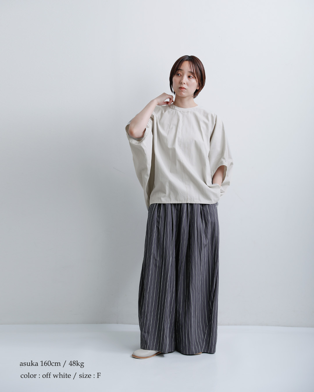 mizuiro ind(ミズイロインド)コットン リネン コクーン プルオーバー 2-230141