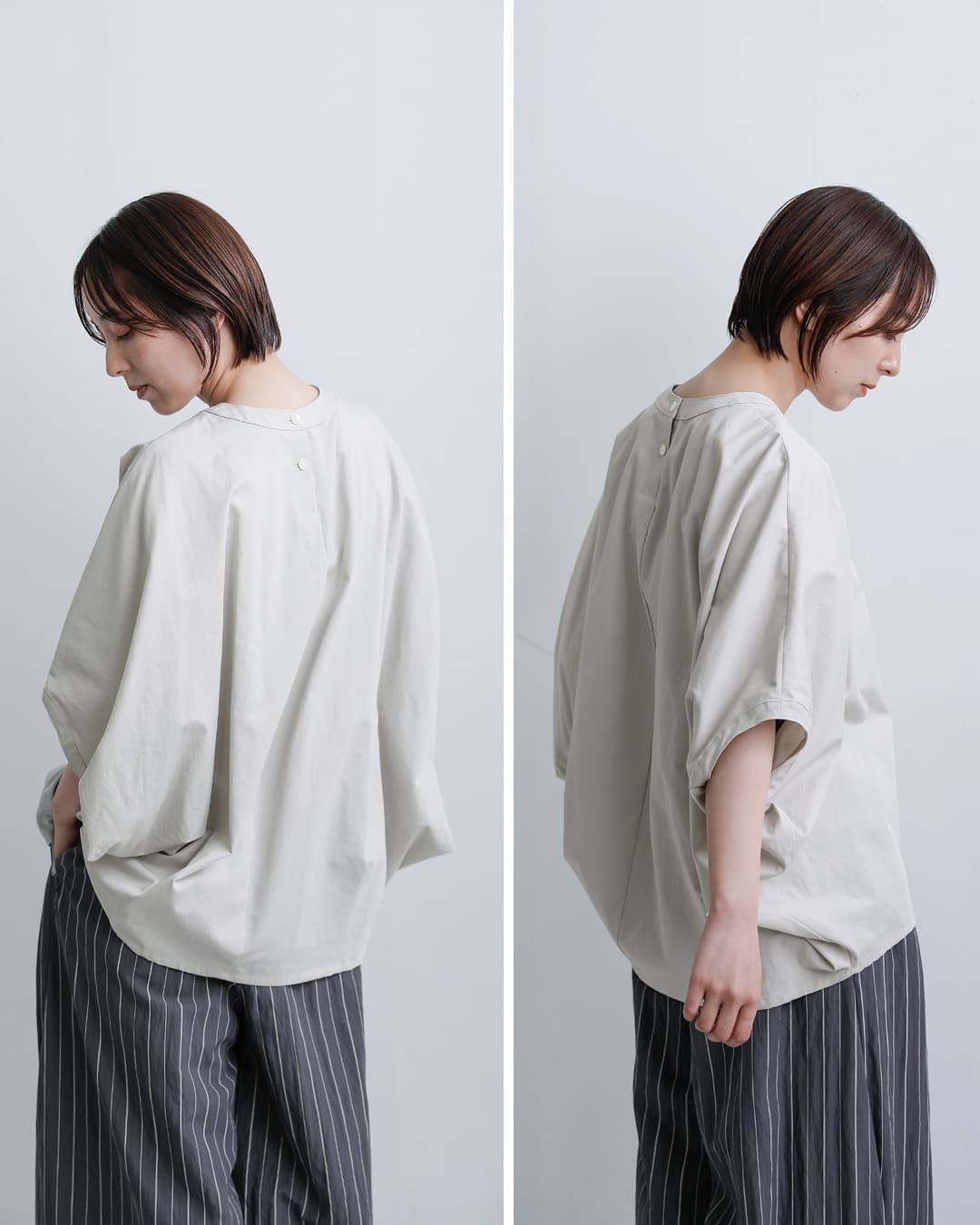 mizuiro ind(ミズイロインド)コットン リネン コクーン プルオーバー 2-230141