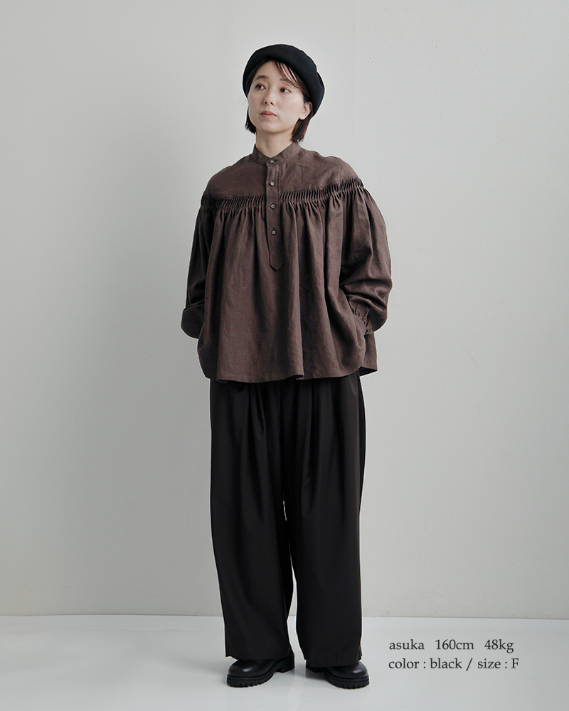 mizuiro ind(ミズイロインド)とろみドレープワイドタックパンツ2-260051