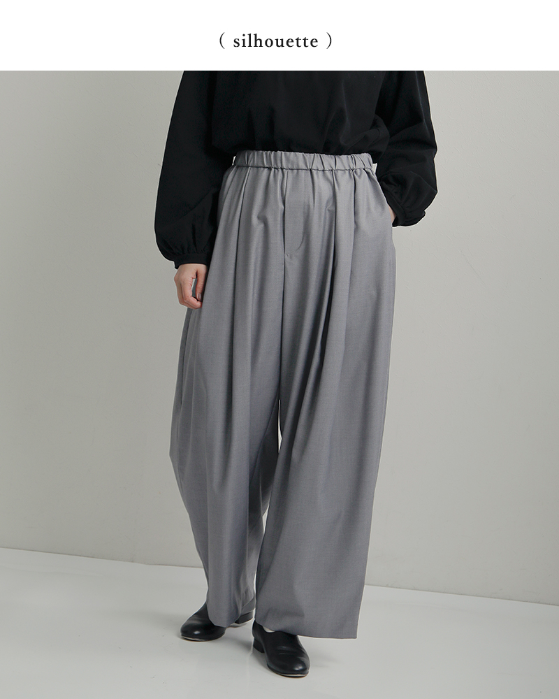 mizuiro ind(ミズイロインド)とろみドレープワイドタックパンツ2-260051