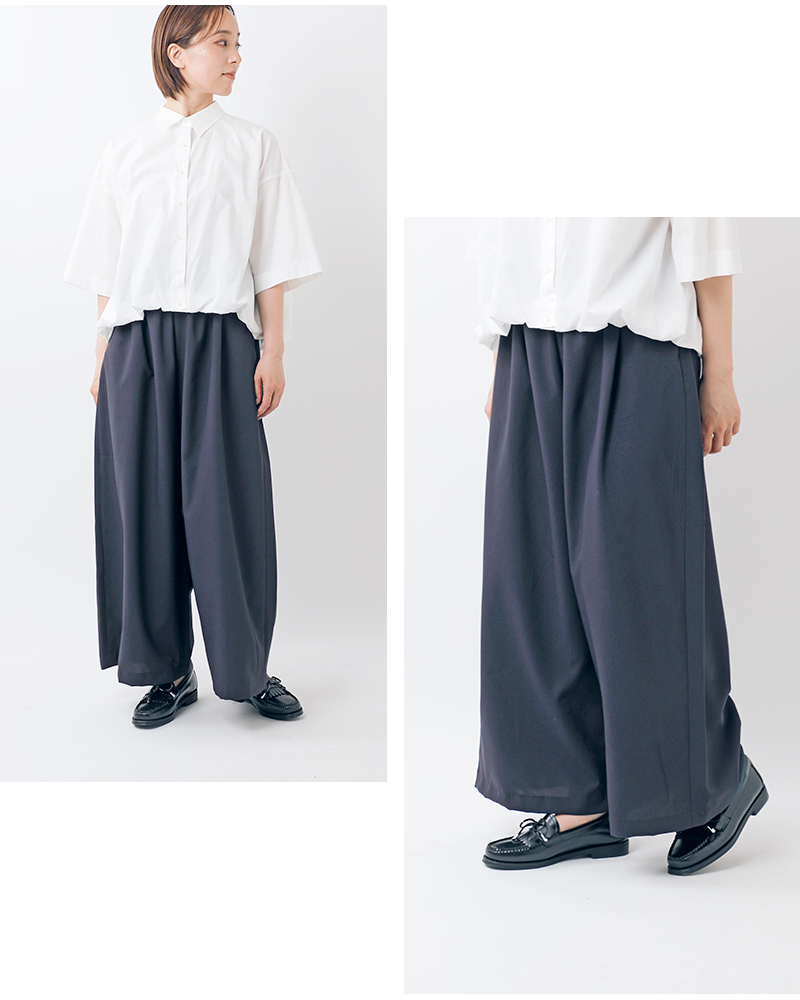 mizuiro ind(ミズイロインド)ポプリンワイドイージーパンツ2-260087