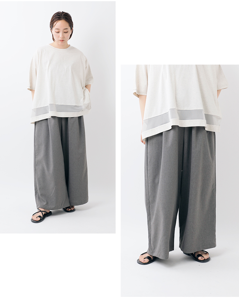 mizuiro ind(ミズイロインド)ポプリンワイドイージーパンツ2-260087