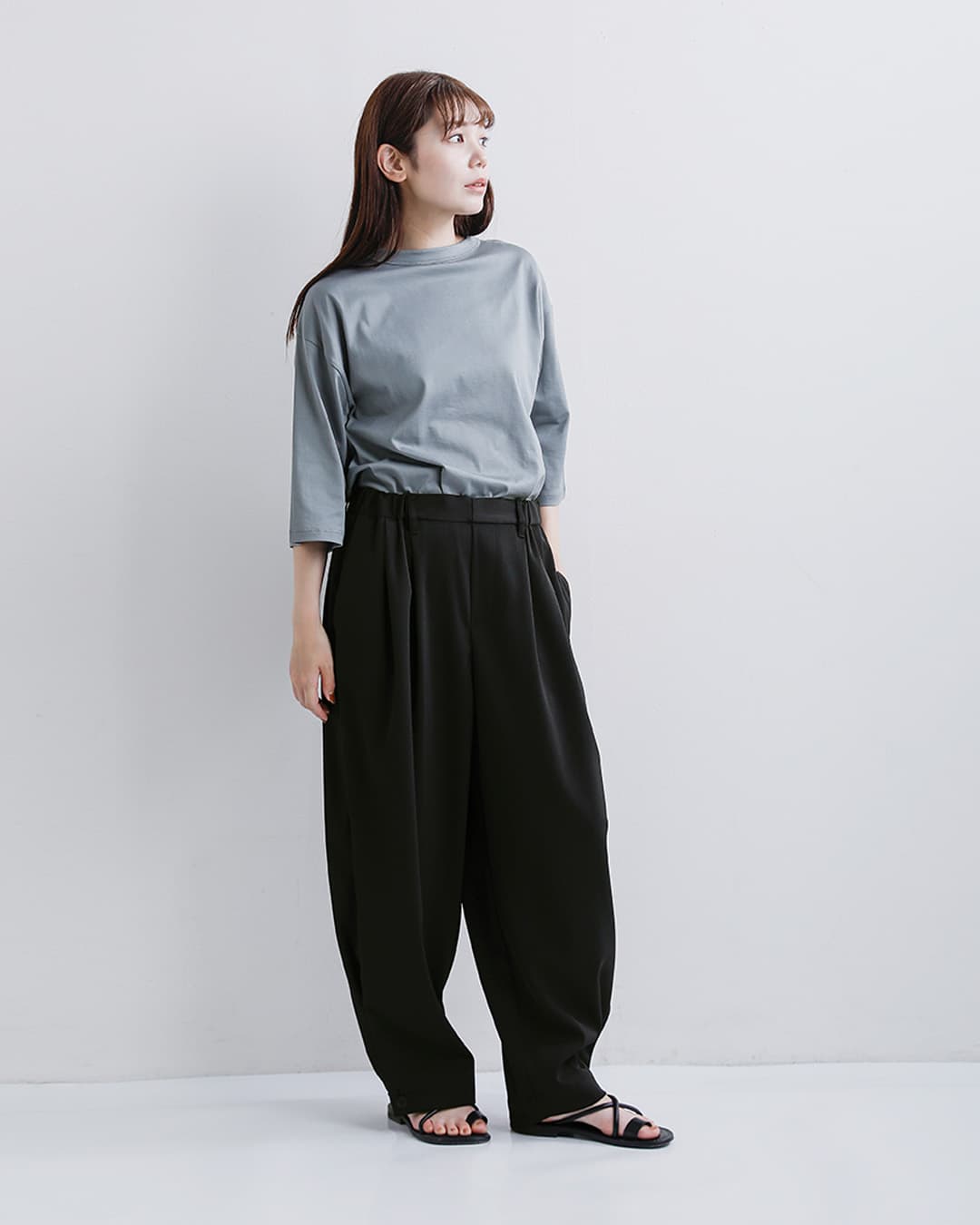 mizuiro ind ミズイロインド タック ヘム コクーン パンツ 2-260103