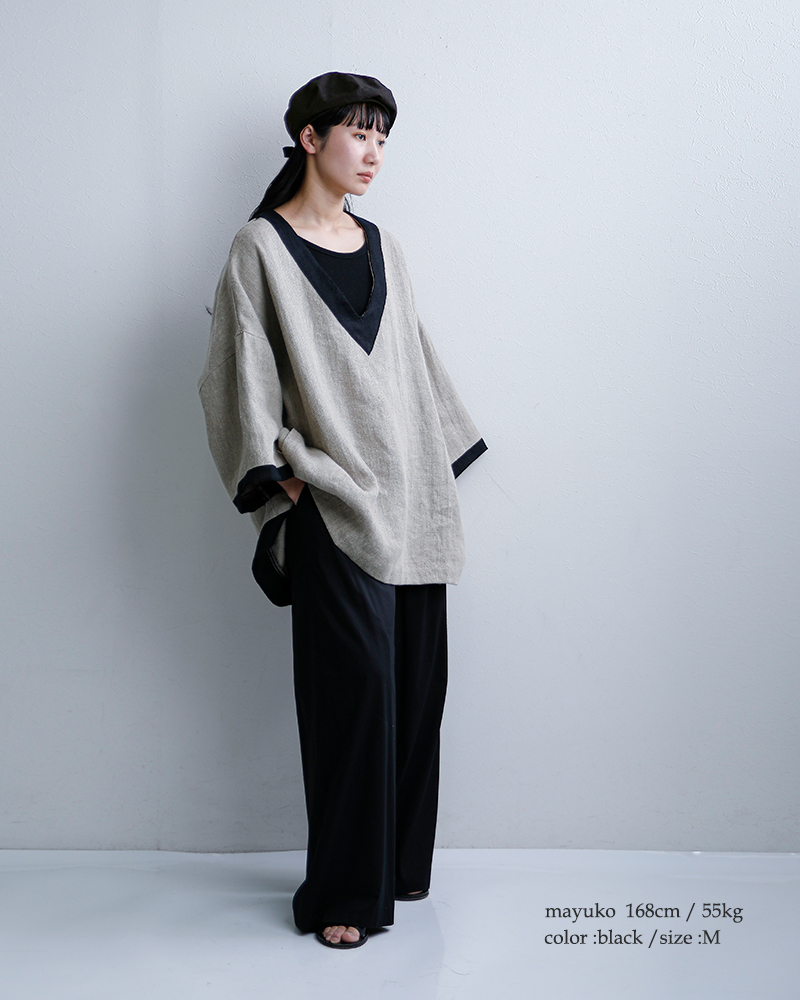 Chapeaugraphy(シャポーグラフィー)綿麻クロスリボンベレー帽20051