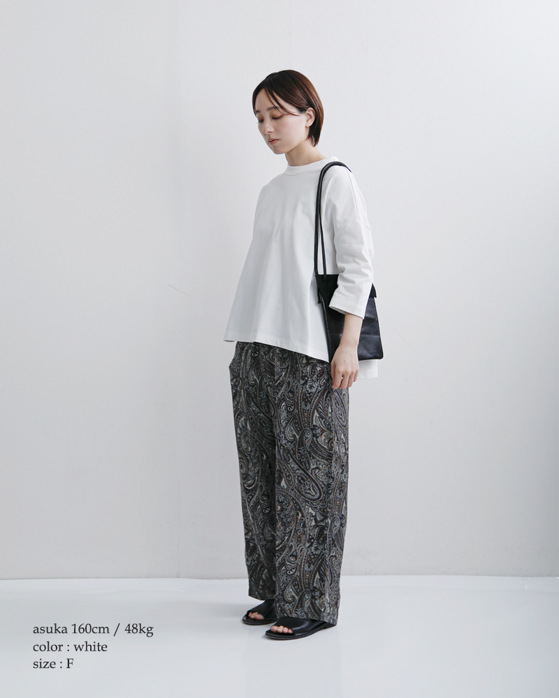 TRAVAIL MANUEL(トラバイユマニュアル)コットン度詰天竺7分袖クルーネックワイドプルオーバー2009