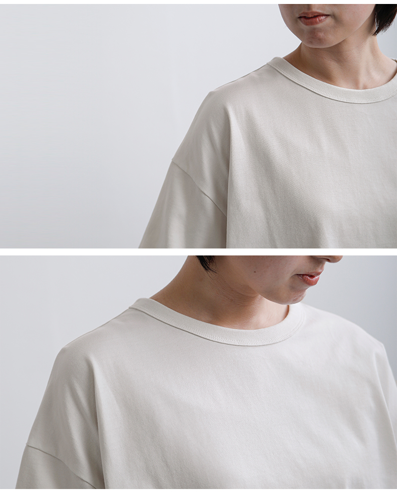 TRAVAIL MANUEL(トラバイユマニュアル)コットンミディ天竺バックフレアTシャツ2012-same1