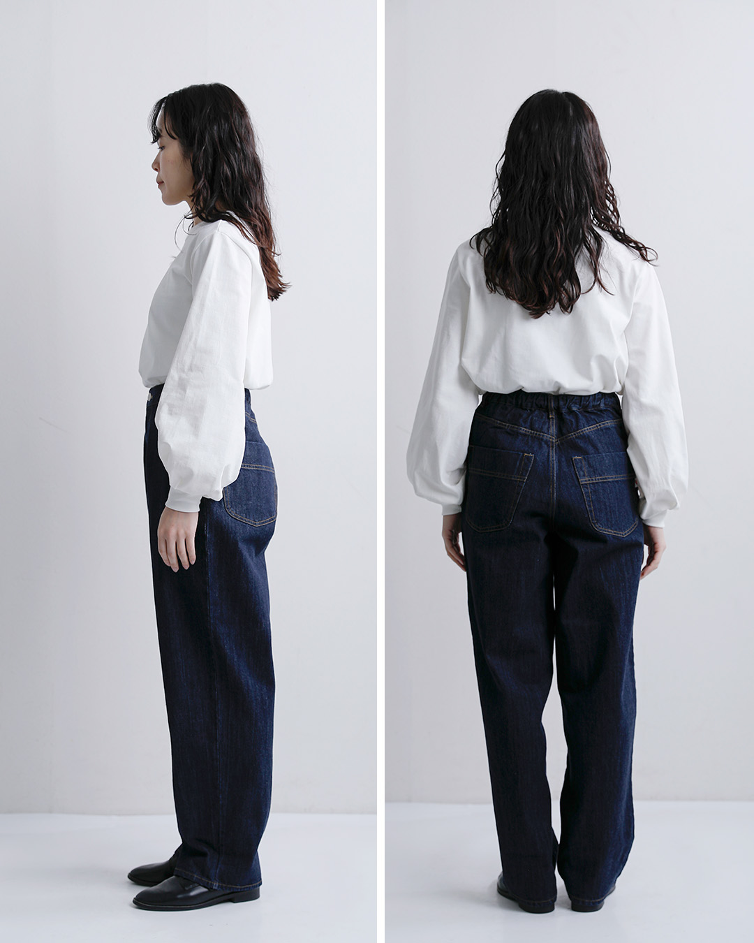 Si-Si-Siコットン ワイド ベーシック デニム パンツ WIDE BASIC PANTS 2024-ss090