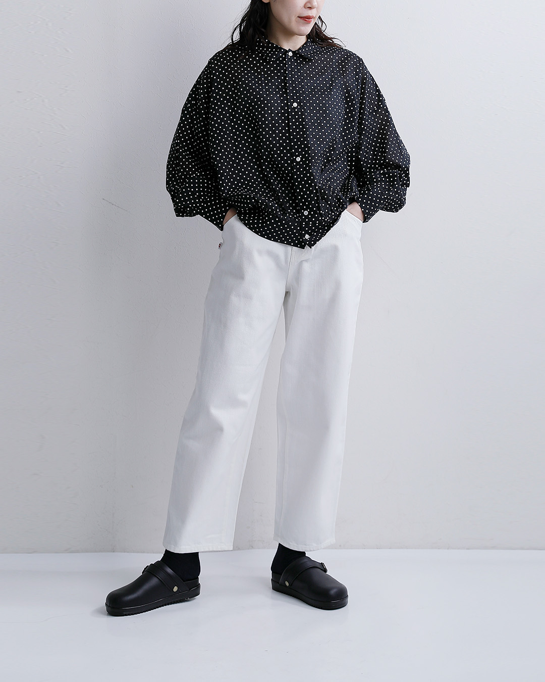 Si-Si-Siコットン ワイド ベーシック デニム パンツ WIDE BASIC PANTS 2024-ss090
