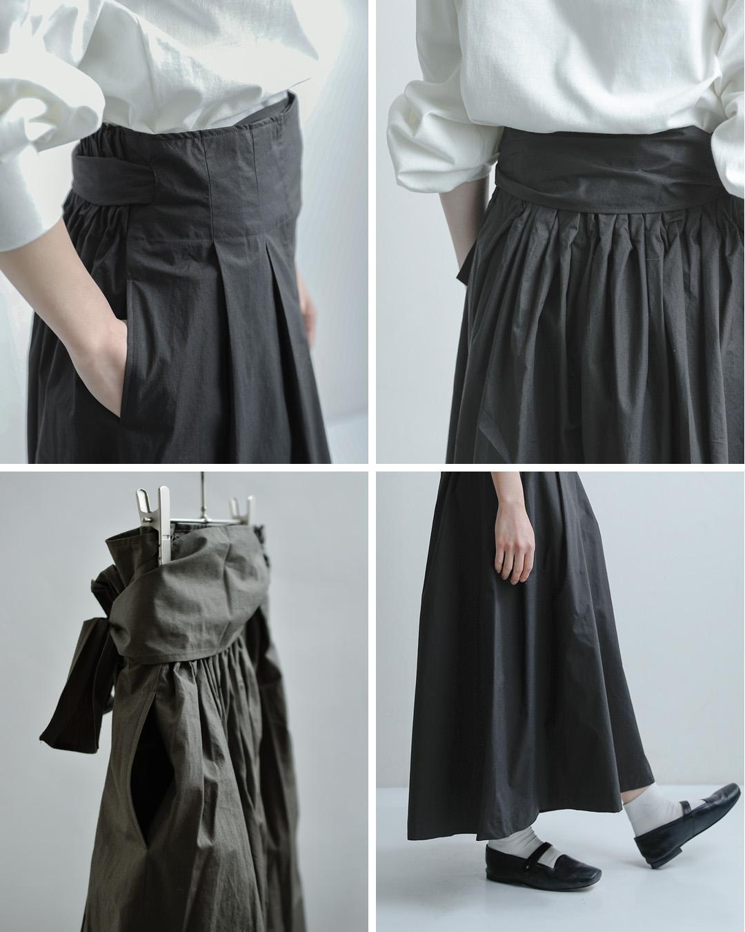 Si-Si-Siコットンタイプライター ラップ キュロット スカート WRAPPED CULOTTES 2026-ss114c