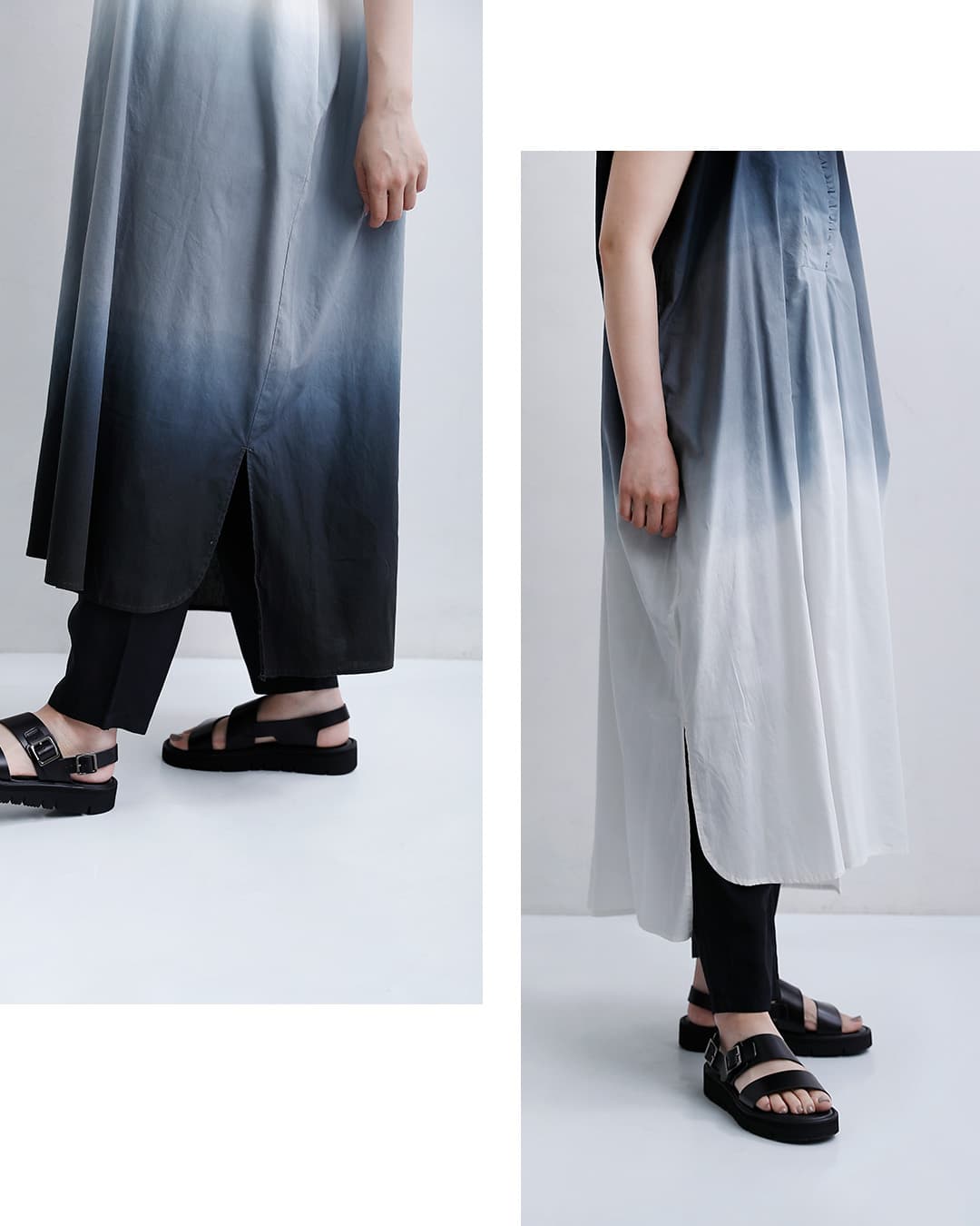 Si-Si-Siコットン グラデーション フリル ワンピース GRADIENT DYE FRILL DRESS 2026-ss312