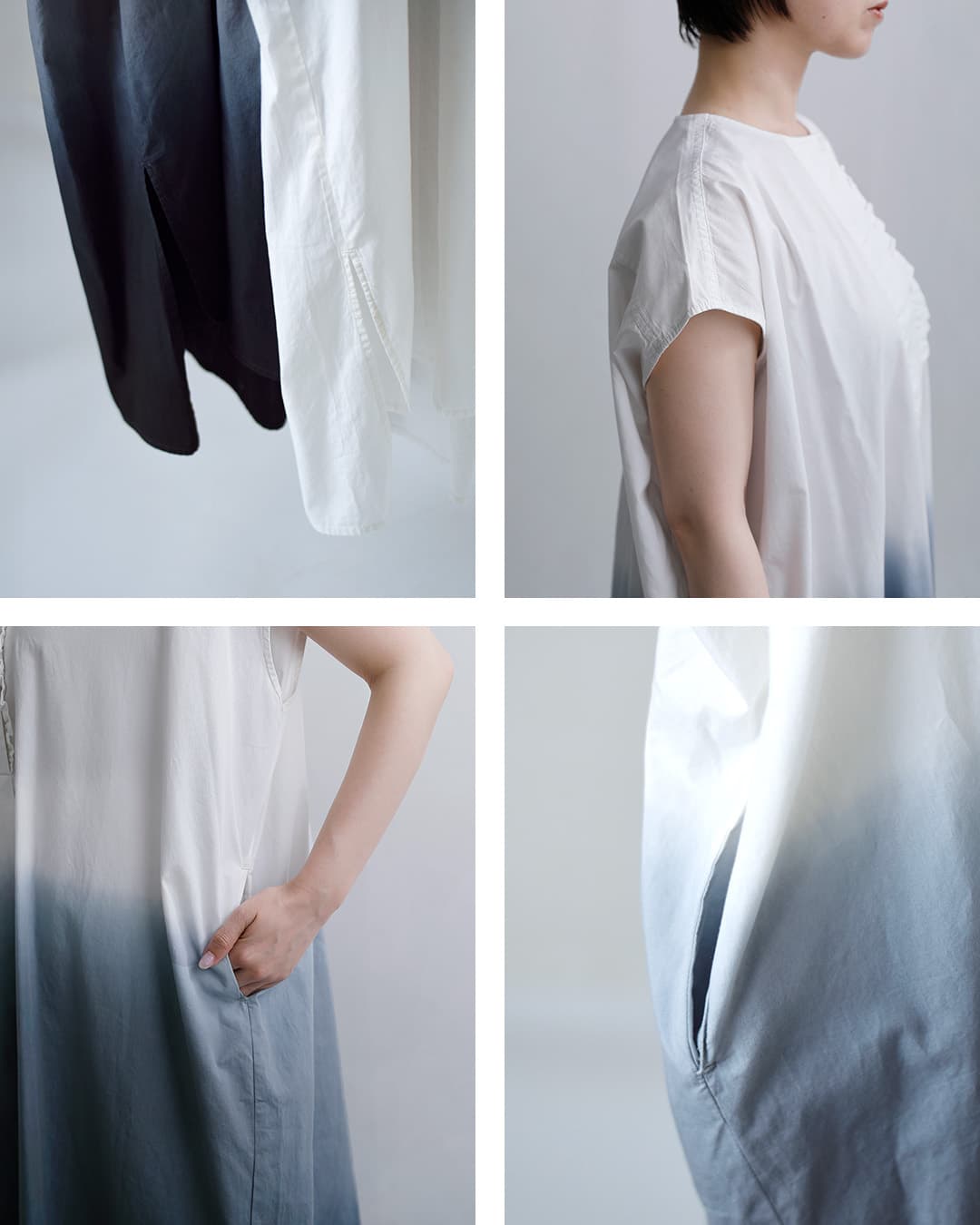 Si-Si-Siコットン グラデーション フリル ワンピース GRADIENT DYE FRILL DRESS 2026-ss312