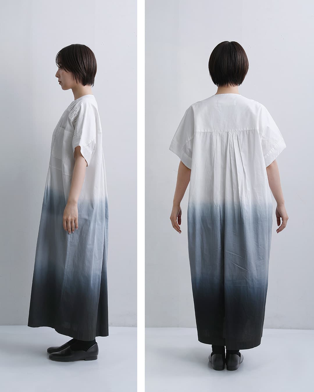 Si-Si-Si�R�b�g�� �O���f�[�V���� �s���^�b�N �����s�[�X GRADIENT DYE PINTUCK DRESS 2026-ss313