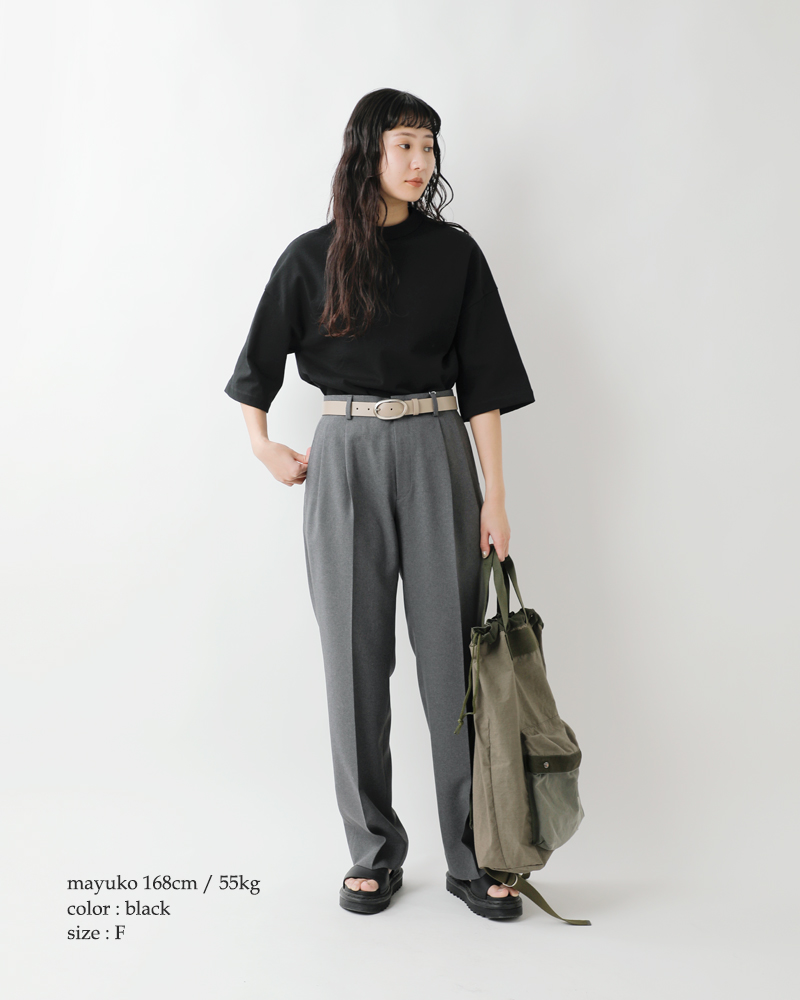 TRAVAIL MANUEL(トラバイユマニュアル)コットン度詰天竺ワイドスリーブプルオーバー2034