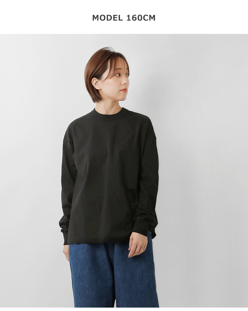 TRAVAIL MANUEL(トラバイユマニュアル)コットンミディ天竺バックラウンド長袖Tシャツ2041