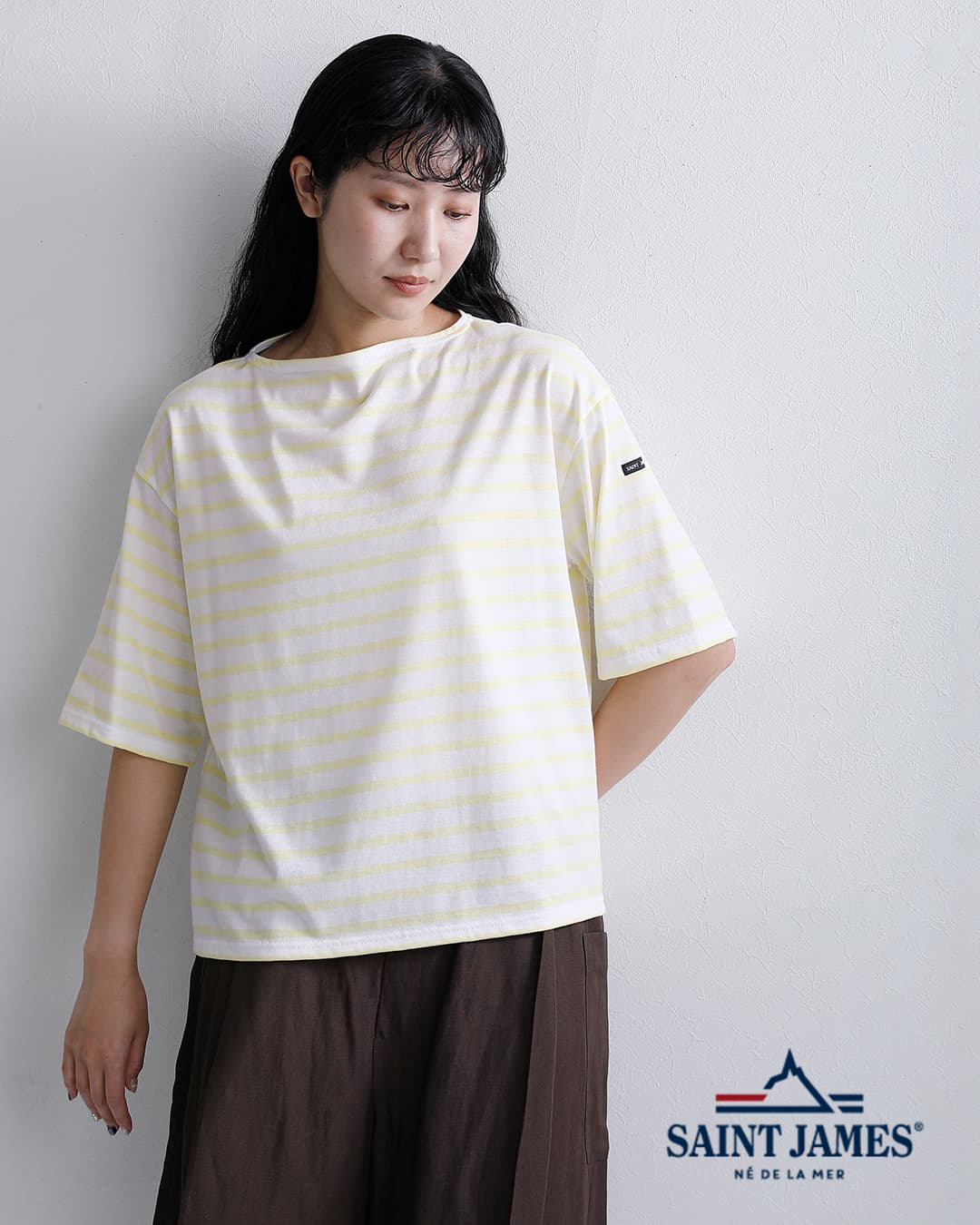 SAINT JAMES(�Z���g�W�F�[���X)����R�b�g�� �{�[�g�l�b�N �s���A�b�N ���[�Y �h���b�v T�V���c 20jc-8733-legr