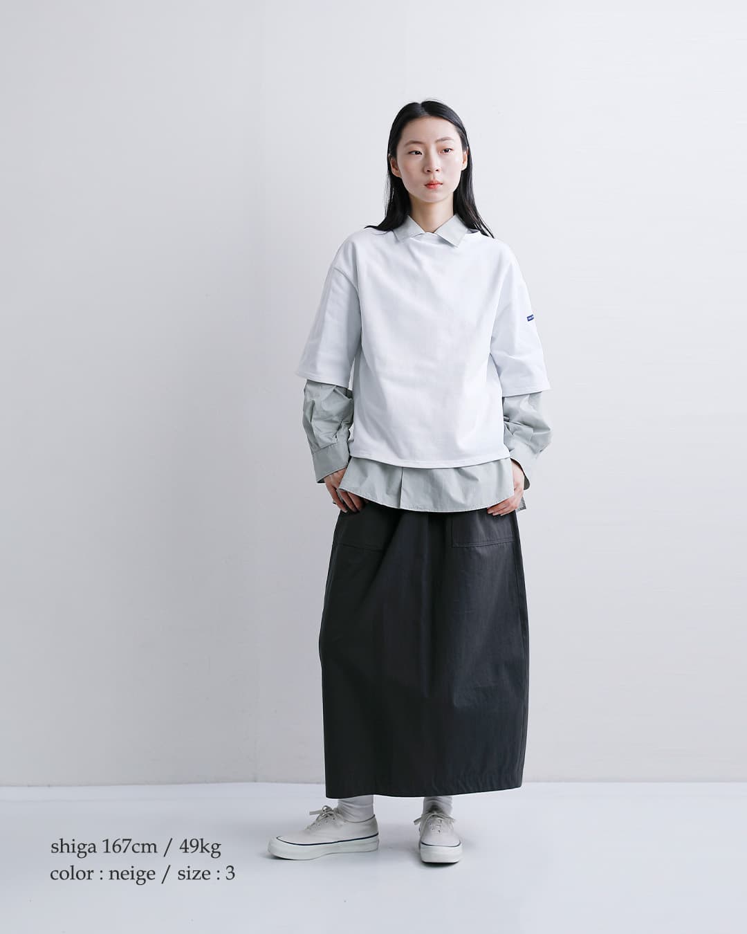 SAINT JAMES(セントジェームス)厚手 コットン ボートネック ウェッソンルーズ ドロップ Tシャツ 20jc-tee-loose