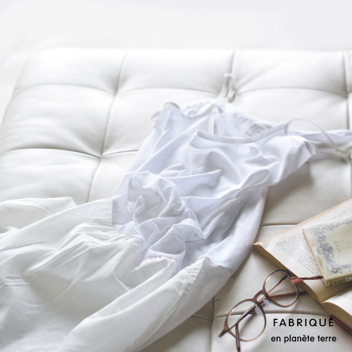 fabrique en planete terre(ファブリケ アン プラネテール)コットンキャミソールワンピース 211133