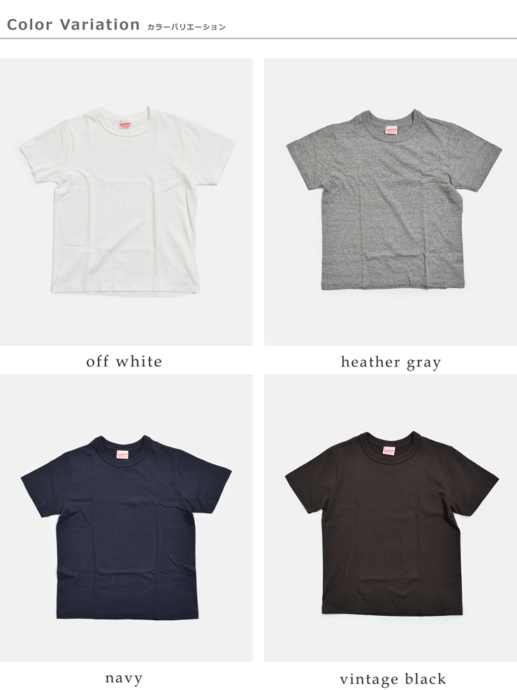 Healthknitコットン トンプキンスジャージー クルーネック 半袖 Tシャツ 214