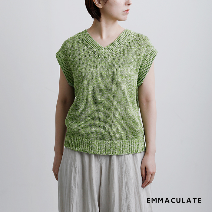 EMMACULATE(エマキュレイト)コットン2wayVネックベスト2261k-32426