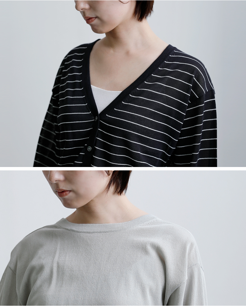 EMMACULATE(エマキュレイト)コットンシアー2wayVネックカーディガン2261k-56433