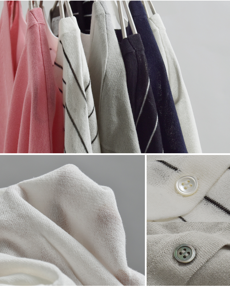 EMMACULATE(エマキュレイト)コットンシアー2wayVネックカーディガン2261k-56433