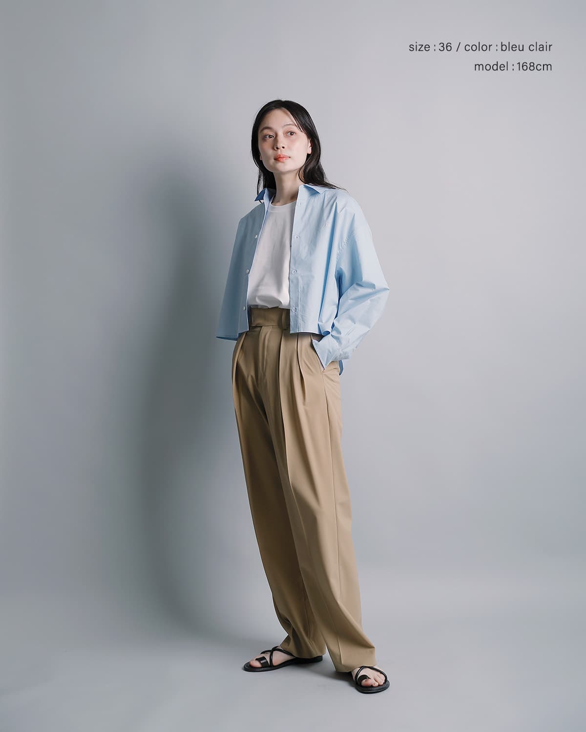 A.P.C.コットンポプリン 長袖シャツ CHEMISE CARRIE 23263-1-76171