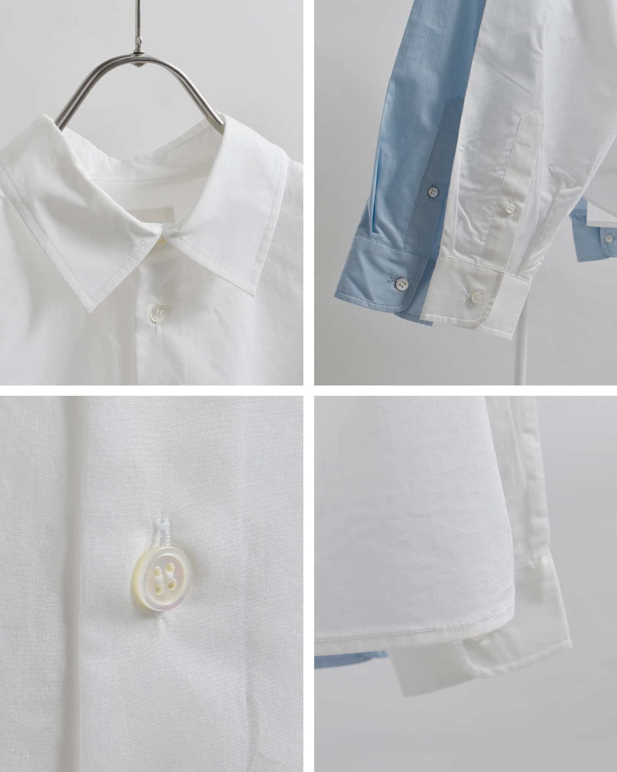 A.P.C.コットンポプリン 長袖シャツ CHEMISE CARRIE 23263-1-76171