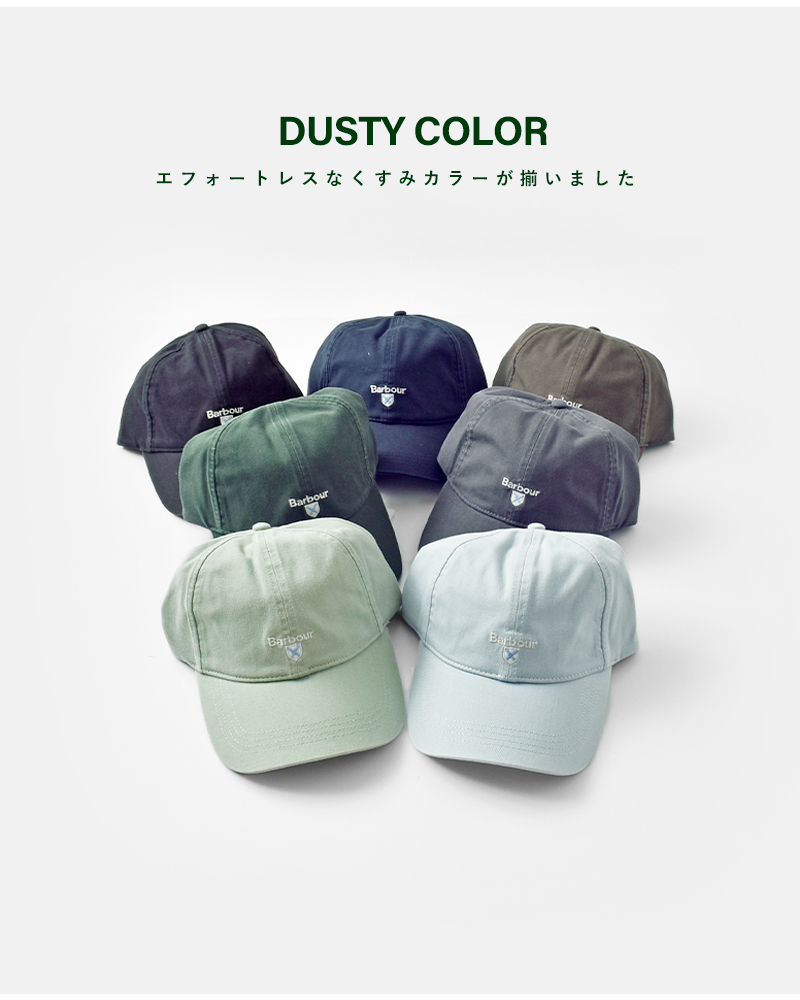 Barbourコットン6パネルカスケードスポーツキャップ“CascadeSportsCap”241mha0274