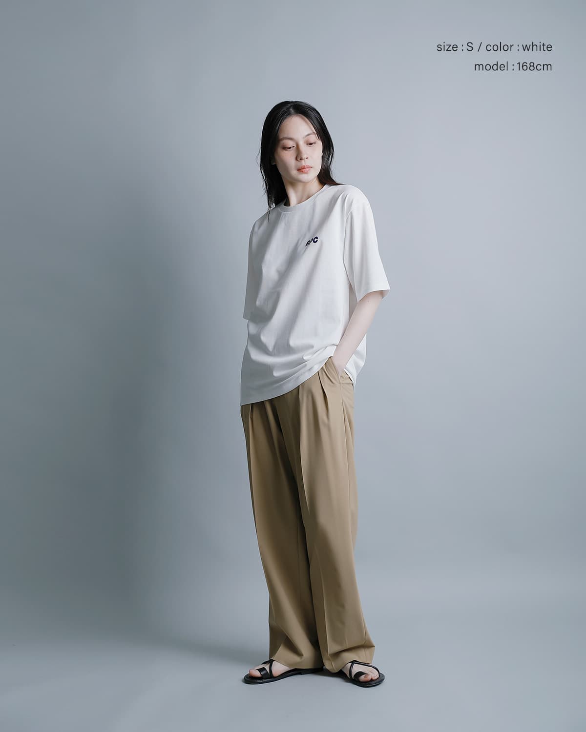 A.P.C.天竺 バイカラー ロゴ 半袖Tシャツ 25082-1-98511