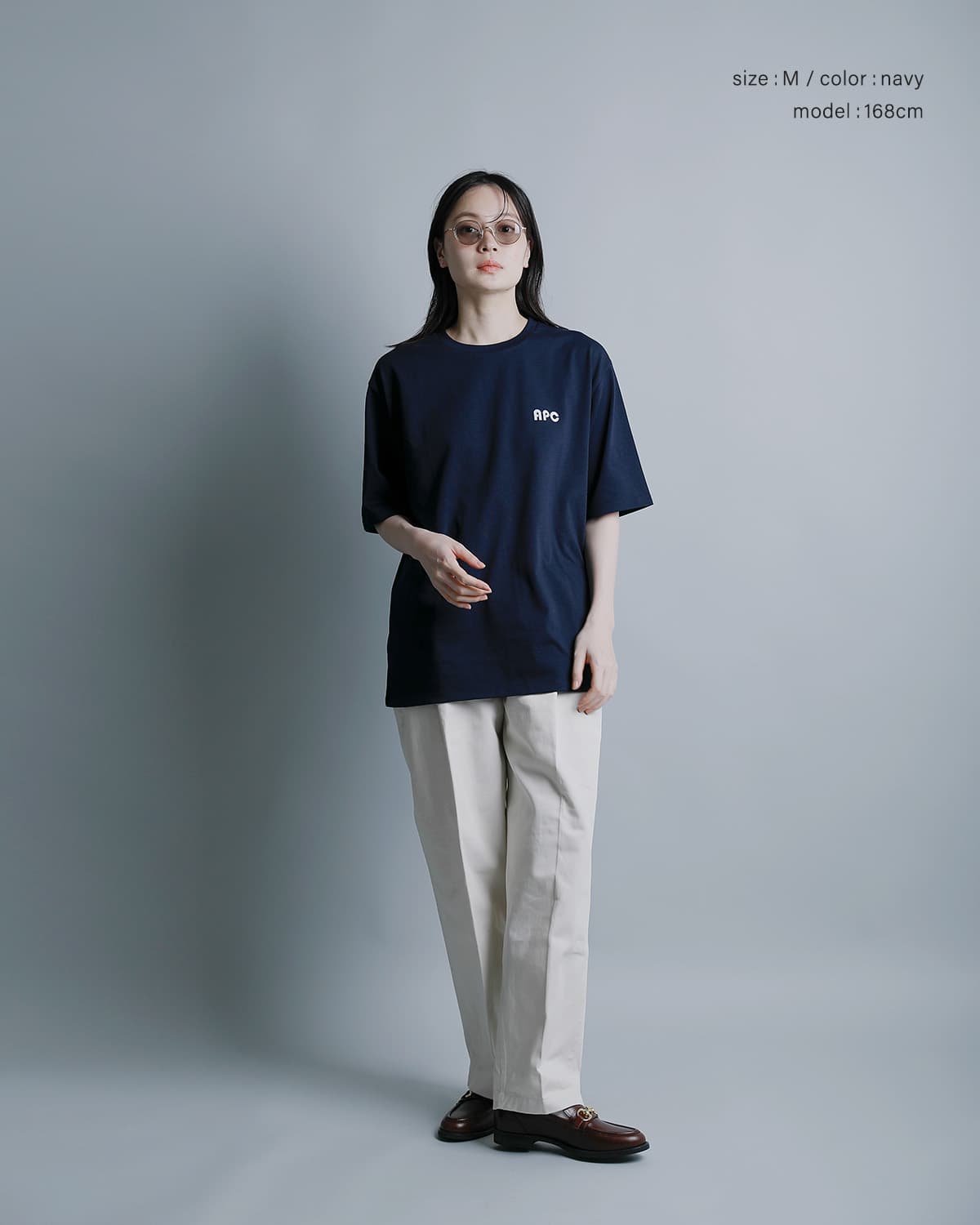 A.P.C.天竺 バイカラー ロゴ 半袖Tシャツ 25082-1-98511