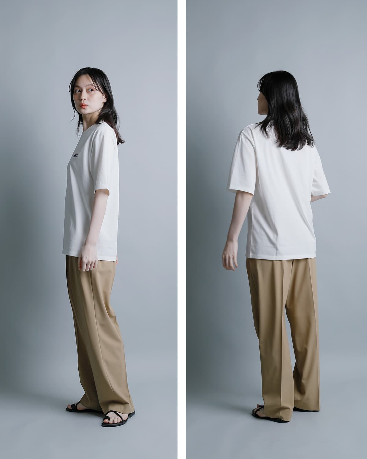 A.P.C.天竺 バイカラー ロゴ 半袖Tシャツ 25082-1-98511