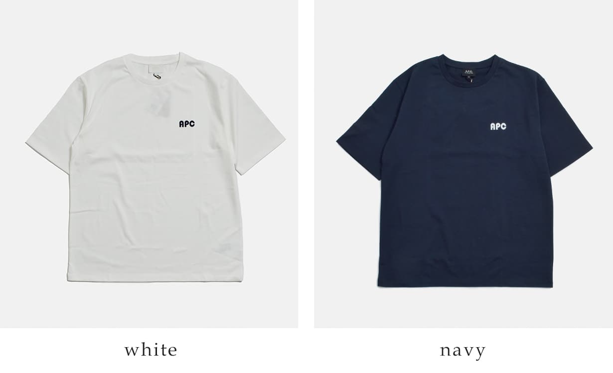 A.P.C.天竺 バイカラー ロゴ 半袖Tシャツ 25082-1-98511