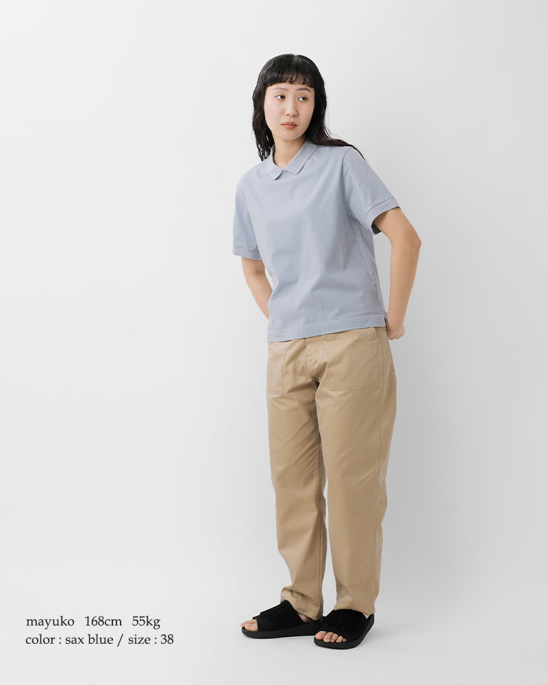 fabrique en planete terre(ファブリケ アン プラネテール)コットンショートスリーブポロTシャツ241-001