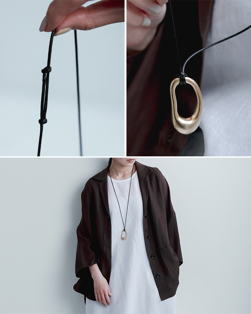 JAMIRAY(ジャミレイ)ビーンモチーフコードネックレス“BEANMOTIFCORDNECKLACE2”254-270126