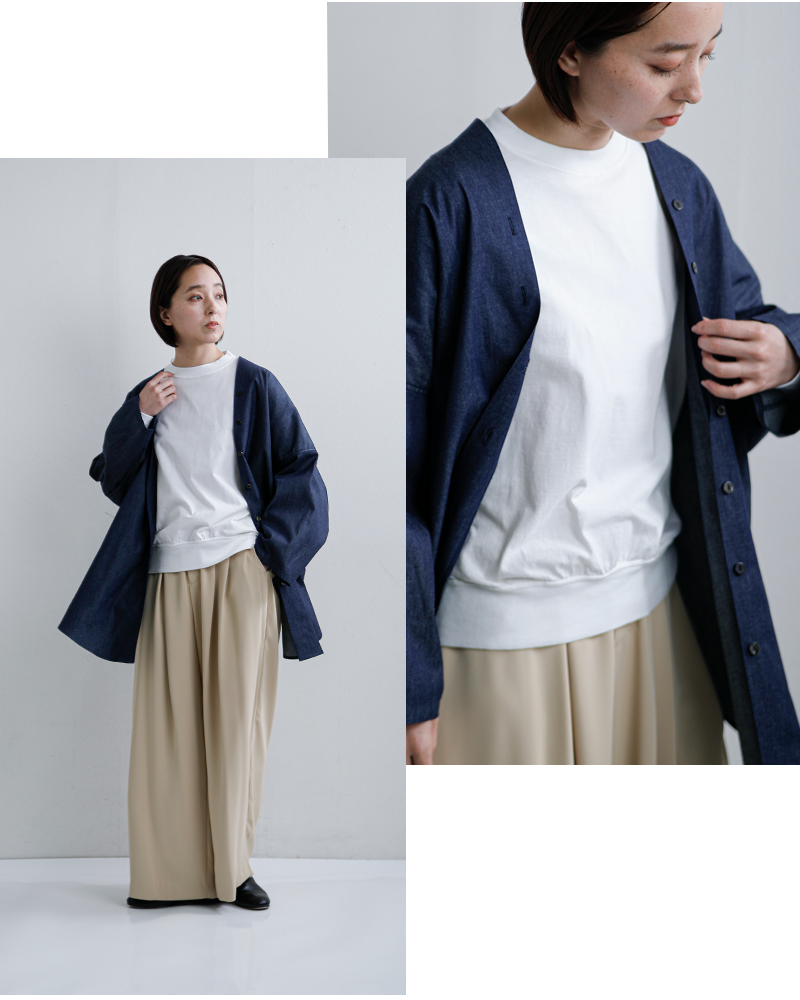 fabrique en planete terre(ファブリケ アン プラネテール)コットンオーバーサイズ長袖プルオーバー261-016