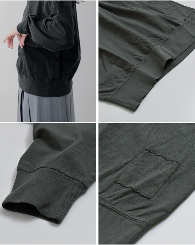 fabrique en planete terre(ファブリケ アン プラネテール)コットンオーバーサイズ長袖プルオーバー261-016